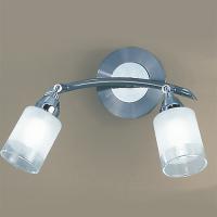 212-3509 Carlucci LED 2 Light Wall Light Chrome and Satin Nickel