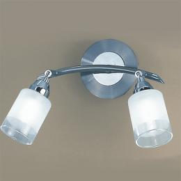 212-3509 Carlucci LED 2 Light Wall Light Chrome and Satin Nickel 