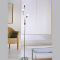 212-3512 Carlucci LED 3 Light Floor Lamp Chrome and Satin Nickel