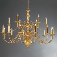 211-3653 Daniele LED 18 Light Ceiling Light Polished Brass