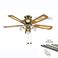 207-3832  42inch Mayfair Combi Ceiling Fan Antique Brass
