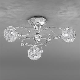 211-4004 Omero LED 3 Light Ceiling Light Polished Chrome 