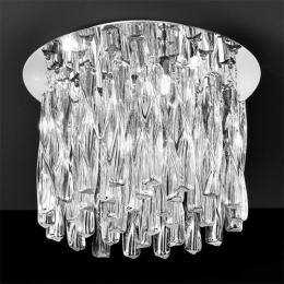 211-4148 Gianni LED 4 Light Chrome and Twisted Glass Ceiling Light 
