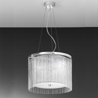 211-4158 Ercoli LED 3 Light Chrome Ceiling Light with Delicate Glass Rods