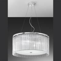 211-4159 Ercoli LED 4 Light Chrome Ceiling Light with Delicate Glass Rods