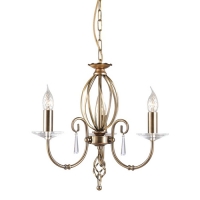 181-4176 Abati LED 3 Light Ceiling Light Antique Brass