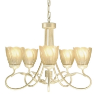 180-4248 Ottavio LED 5 Light Ceiling Light Ivory and Gold