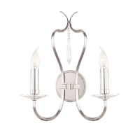 180-4254 Pinardi LED 2 Light Wall Light Polished NIckel