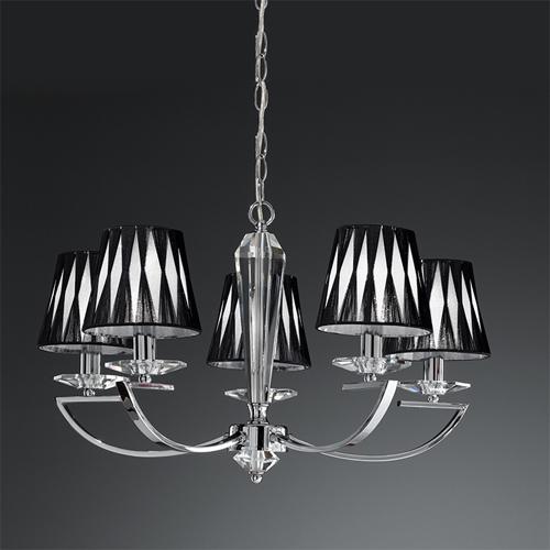 LED 5 Light Ceiling Light Polished Chrome