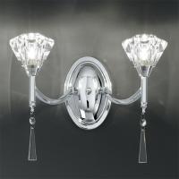 212-4380 Danzi LED 2 Light Wall Light Chrome