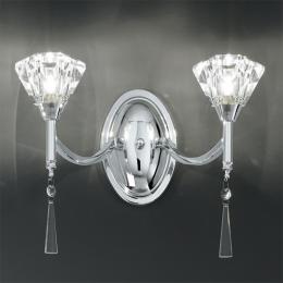 212-4380 Danzi LED 2 Light Wall Light Chrome 