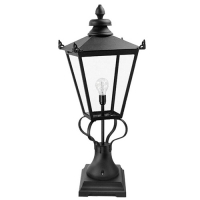 180-4565 Viani LED Large Outdoor Pedestal Lamp Black