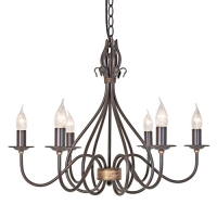 180-5073 Vincenzo LED 6 Light Ceiling Light Rust Gold Patina