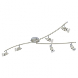 158-5173  LED 6 Light Spotlight Satin Nickel Polished Chrome 