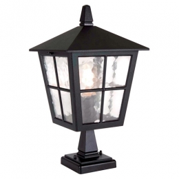 180-5297 Canali LED Period Outdoor Pedestal Lantern Black 