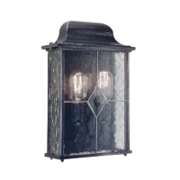 181-5310 Verratti LED Period Outdoor Half Wall Lantern Black Silver