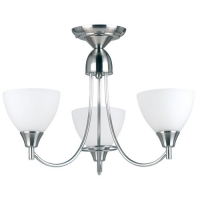 734-568 Alberto LED 3 Light Ceiling Light Satin Chrome