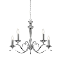 733-5888 Grabbi LED 5 Light Ceiling Light Polished Chrome