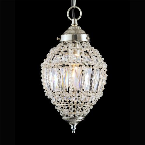 LED Small 1 Light Pendant Light Polished Chrome