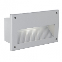 163-6423  LED Outdoor Recessed Wall Light Silver Finish 