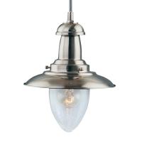 741-6643 Fiore LED Fisherman Pendant Light Satin Silver Finish