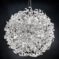 499-6761  LED Designer Modern Ceiling Light Glass and Polished Chrome