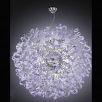 499-6763  LED Designer Modern Ceiling Light Glass and Polished Chrome