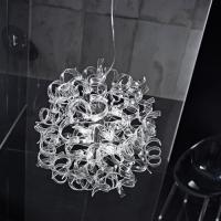 499-6764  LED Designer Modern Ceiling Light Glass and Polished Chrome