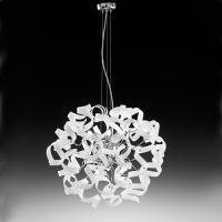 499-6766  LED Designer Modern Ceiling Light Glass and Polished Chrome