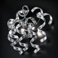 499-6773  LED Designer Modern Wall or Ceiling Light Glass and Polished Chrome