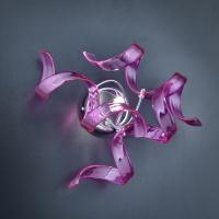 499-6776  LED Designer Modern Wall or Ceiling Light Glass and Polished Chrome