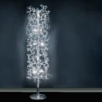 499-6780  LED Designer Modern Floor Lamp Polished Chrome