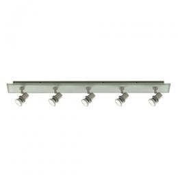 741-6947 Toffoli LED 5 Light Spotlight Satin Silver Finish 