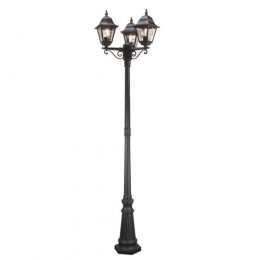 180-6967 Nordio LED Outdoor 3 Headed Lamp Post Black 