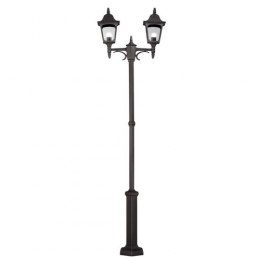 180-6984 Chimenti LED Outdoor 2 Headed Lamp Post Black 