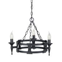 180-7002 Savini LED 3 Light Ceiling Light Black