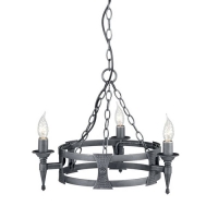 180-7003 Savini LED 3 Light Ceiling Light Black Silver Finish