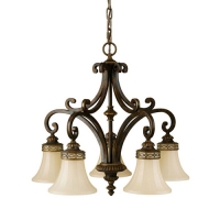 184-7050 Dorigo LED 5 Light Ceiling Light Walnut Finish