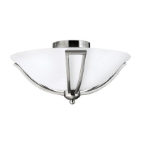 186-7152 Bolzan LED Flush Ceiling Light Brushed Nickel