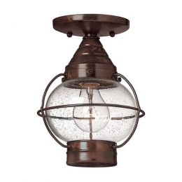 186-7162 Campori LED Outdoor Duo Mount Small Pendant Lantern Sienna Bronze Finish 