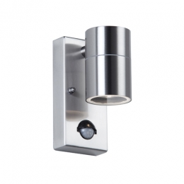 733-7355 Colletti LED Outdoor PIR Wall Light Brushed Steel 