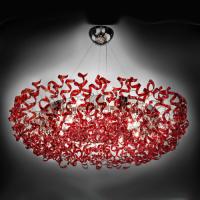 499-7704  LED Designer Modern Ceiling Light Glass and Polished Chrome