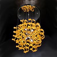 499-7707  LED Designer Modern Ceiling Light Glass and Polished Chrome