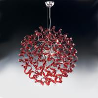 499-7711  LED Designer Modern Ceiling Light Glass and Polished Chrome