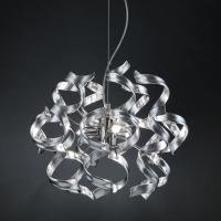 499-7714  LED Designer Modern Ceiling Light Glass and Polished Chrome