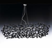 499-7715  LED Designer Modern Ceiling Light Glass and Polished Chrome