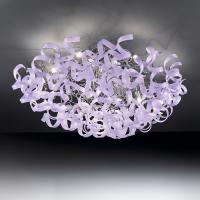 499-7717  LED Designer Modern Ceiling Light Glass and Polished Chrome