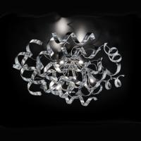 499-7719  LED Designer Modern Ceiling Light Glass and Polished Chrome