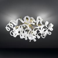 499-7720  LED Designer Modern Ceiling Light Glass and 24K Gold Plated