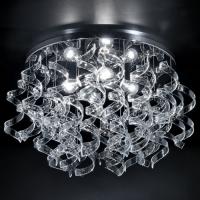 499-7722  LED Designer Modern Ceiling Light Glass and Polished Chrome